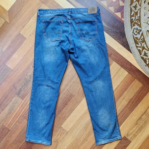 IZOD Comfort Stretch Medium Wash Straight Leg Jeans Size 38 - Picture 12 of 15